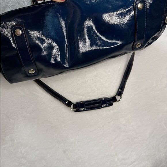Coach Blue Patent Leather Satchel - Picture 5 of 9